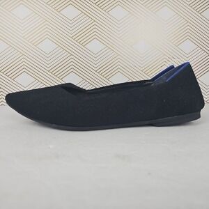 Rothy's The Point Black Womens Size 7.5 Knitted Pointed Toe Slip On Flats